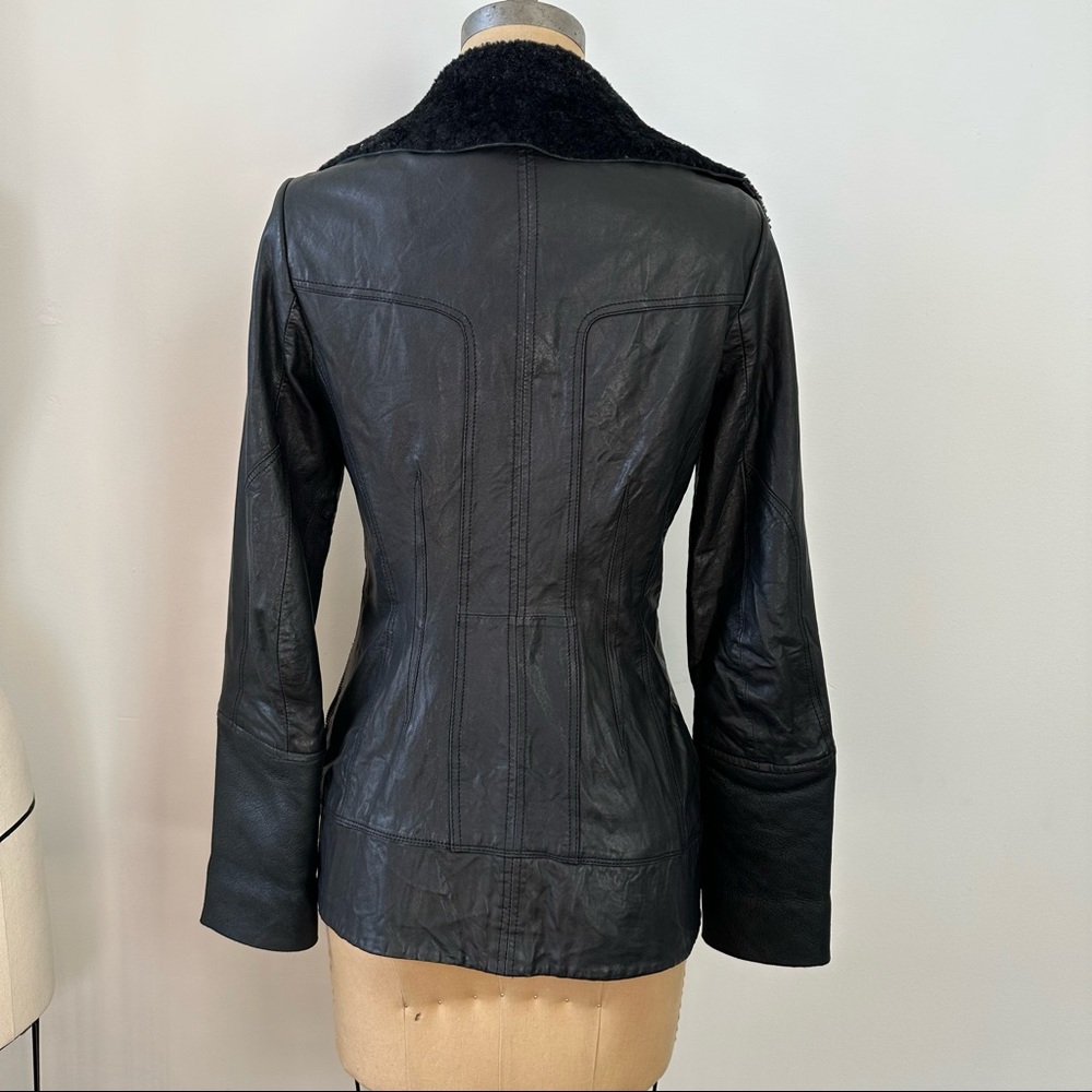 Mackage Black Leather Jacket - Picture 4 of 4